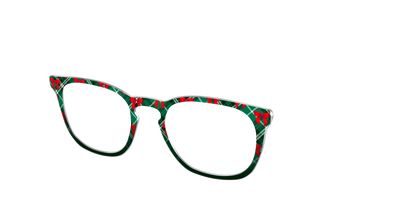 The Ribbon-Clad Plaid - Angle Top Thumbnail - Pair Eyewear