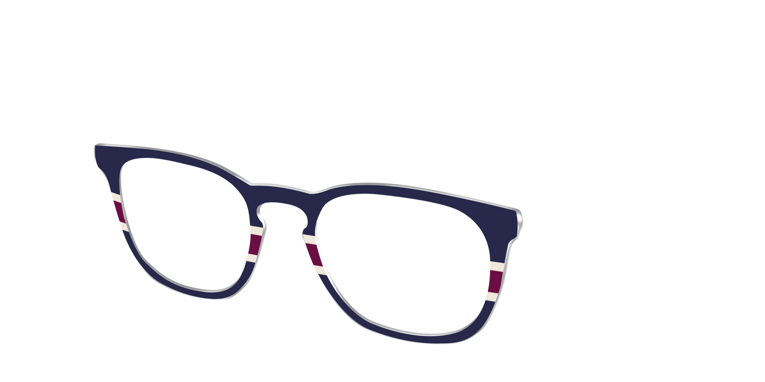 The Rugby Stripes - Angle Top Image - Pair Eyewear