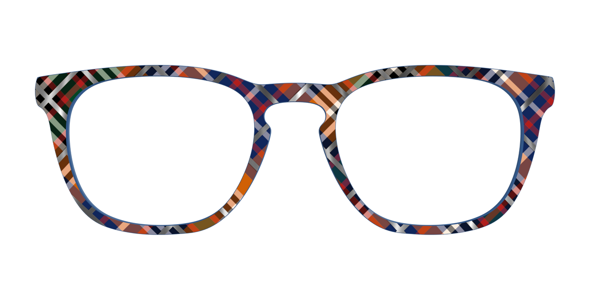 The Scholastic Plaid with Foil - Front Top Image - Pair Eyewear