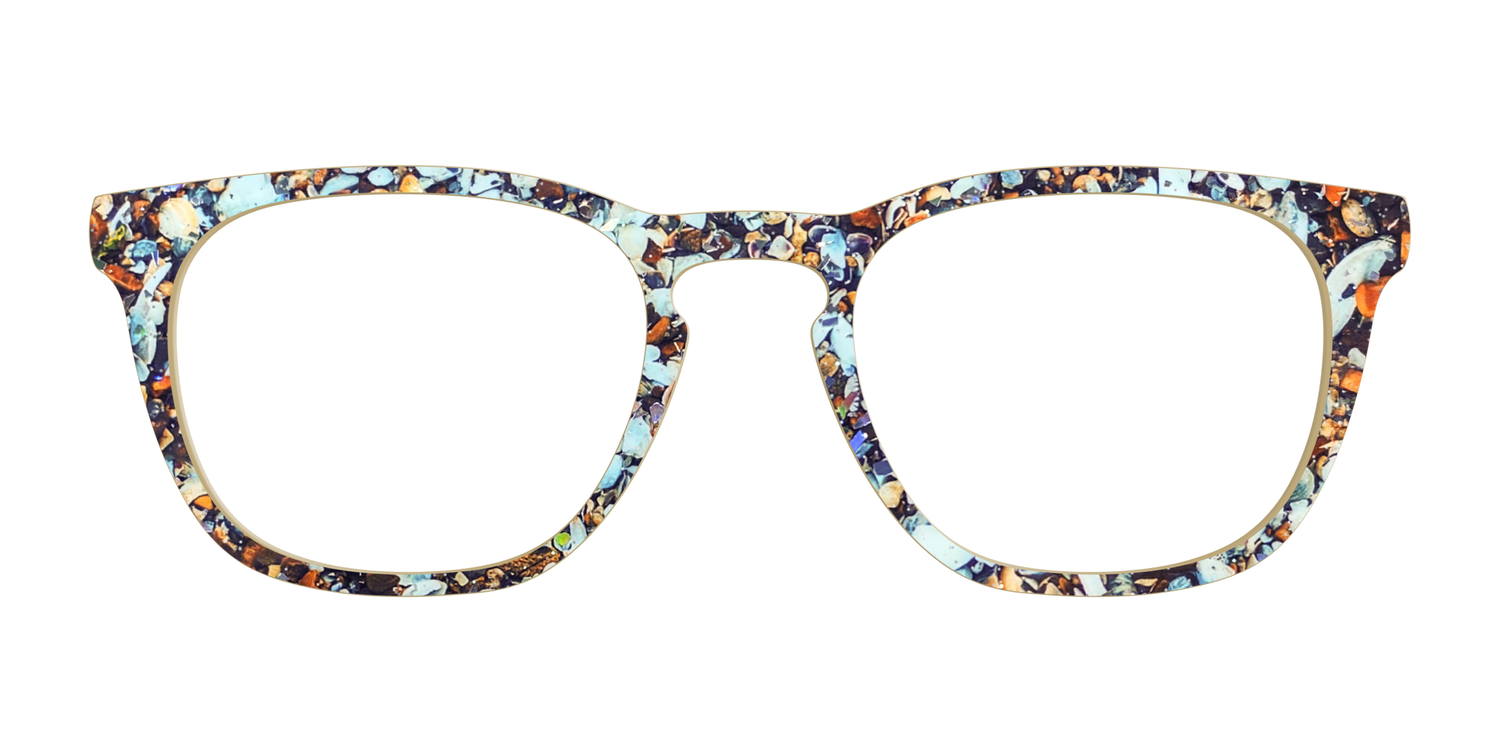 The Seashell Tortoise with Holographic Glitter - Front Top Image - Pair Eyewear