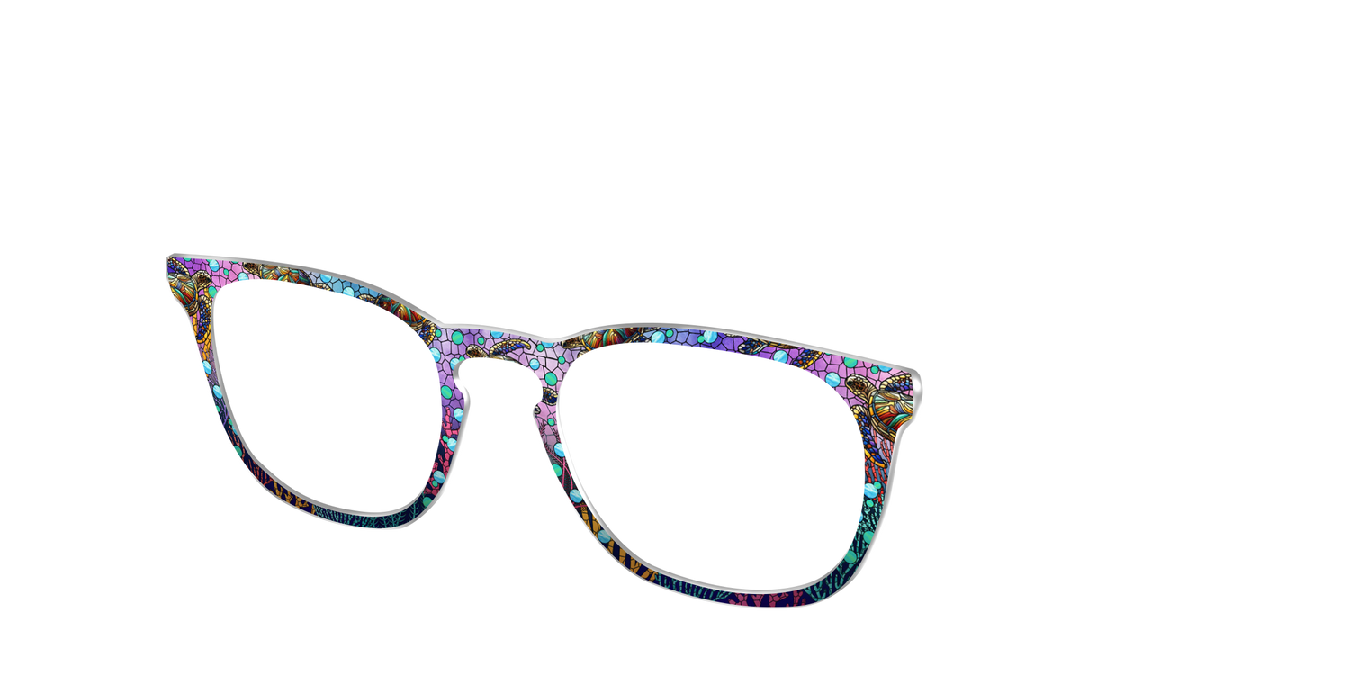 The Sea Turtle Stained Glass - Angle Top Image - Pair Eyewear