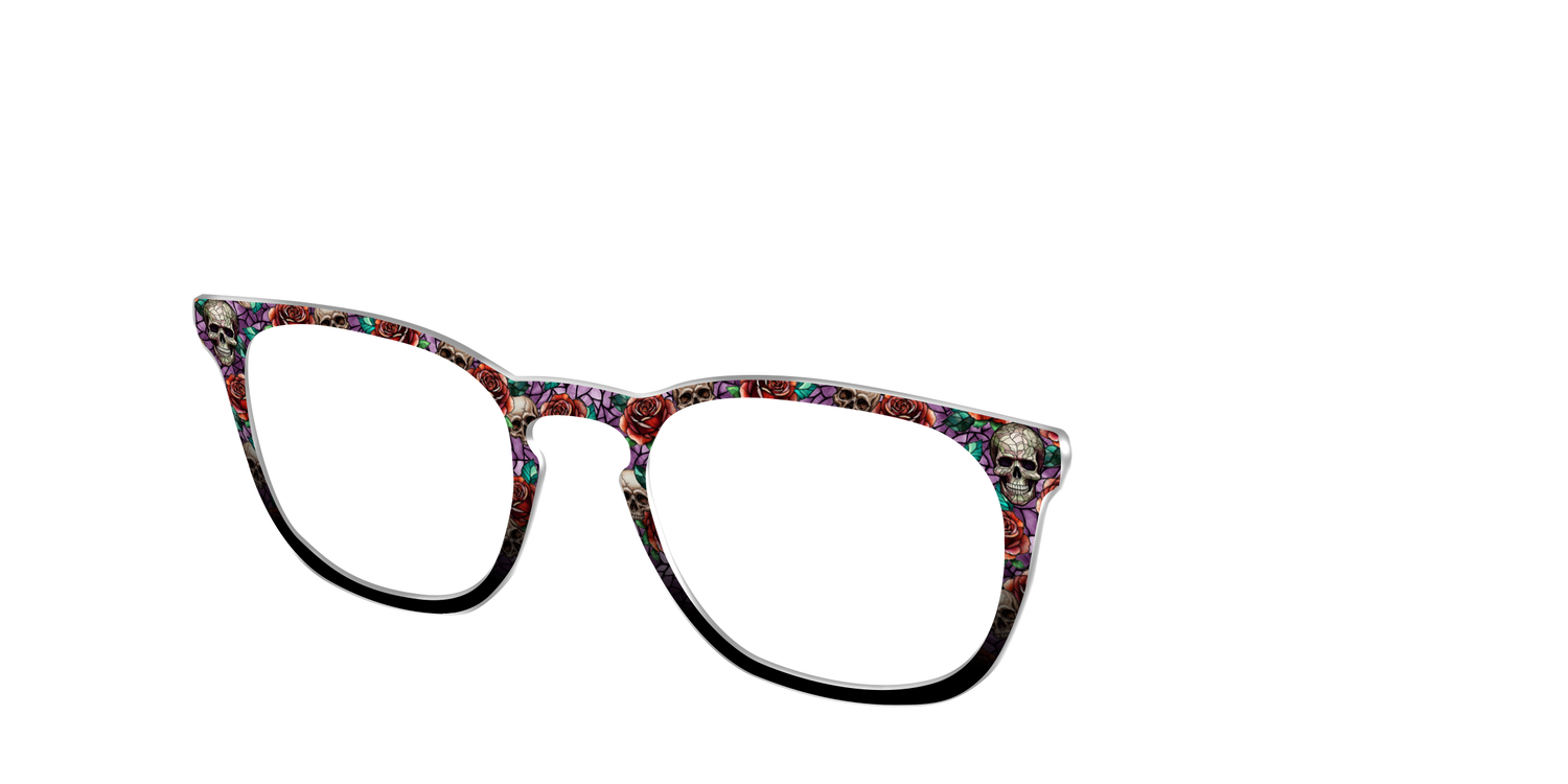 The Skull & Thorn Stained Glass - Angle Top Image - Pair Eyewear