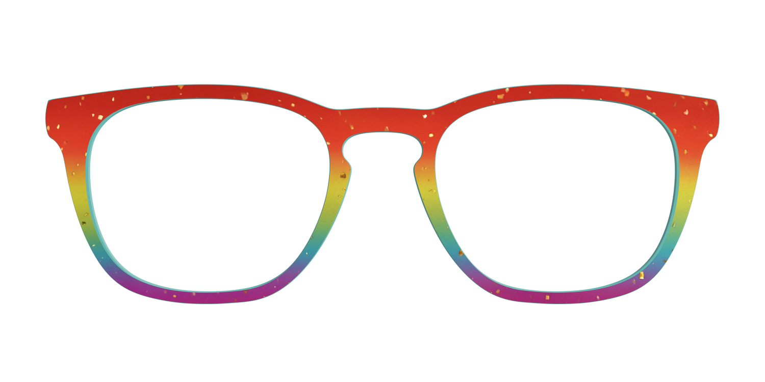 The Spectrum Gradient with Gold Flakes - Front Top Image - Pair Eyewear