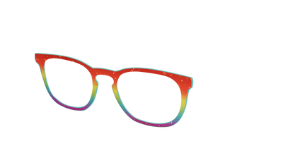 The Spectrum Gradient with Gold Flakes - Angle Top Thumbnail - Pair Eyewear