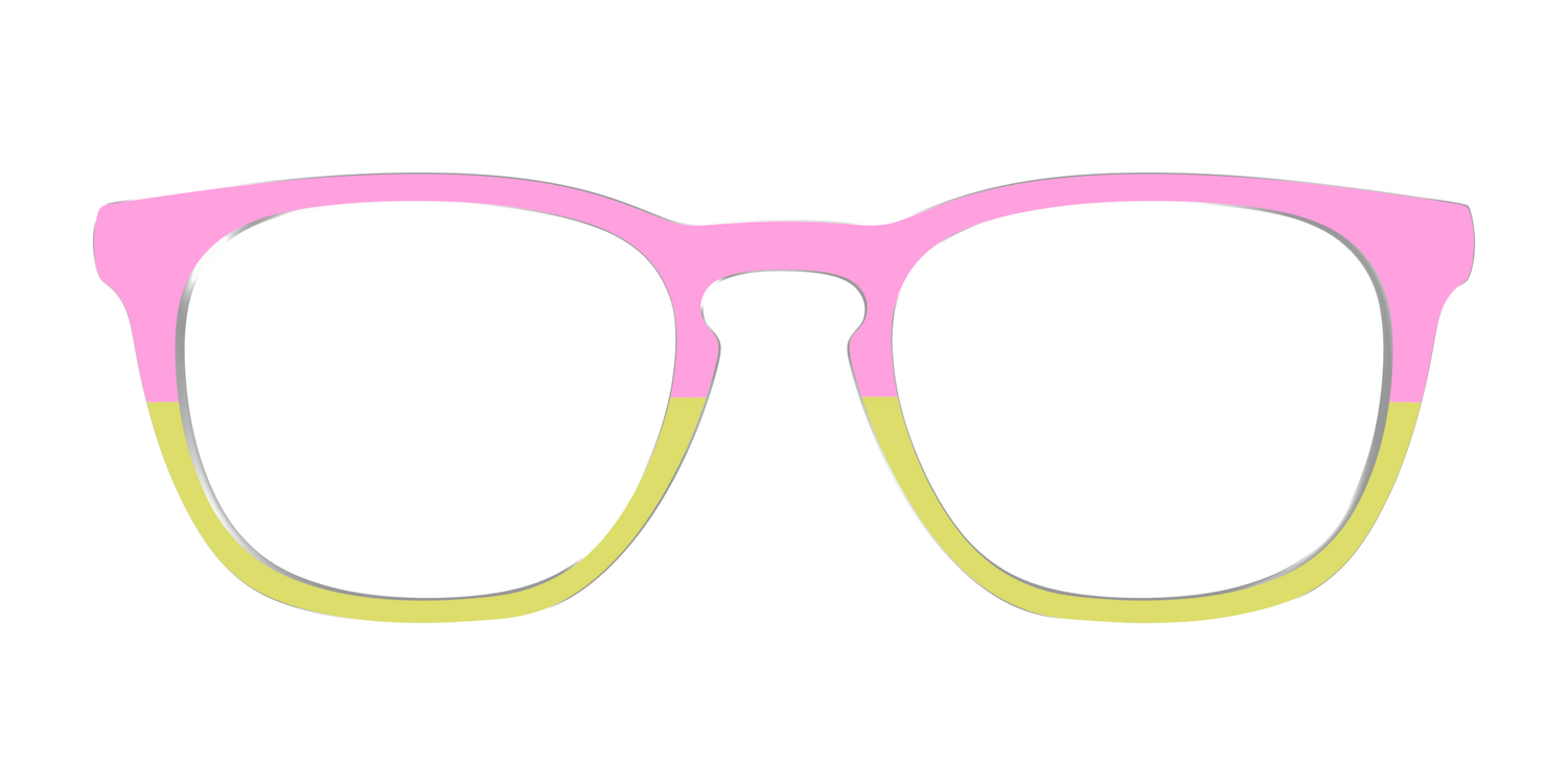 The Sweet Pea & Chartreuse Split - Front Top Image - Pair Eyewear