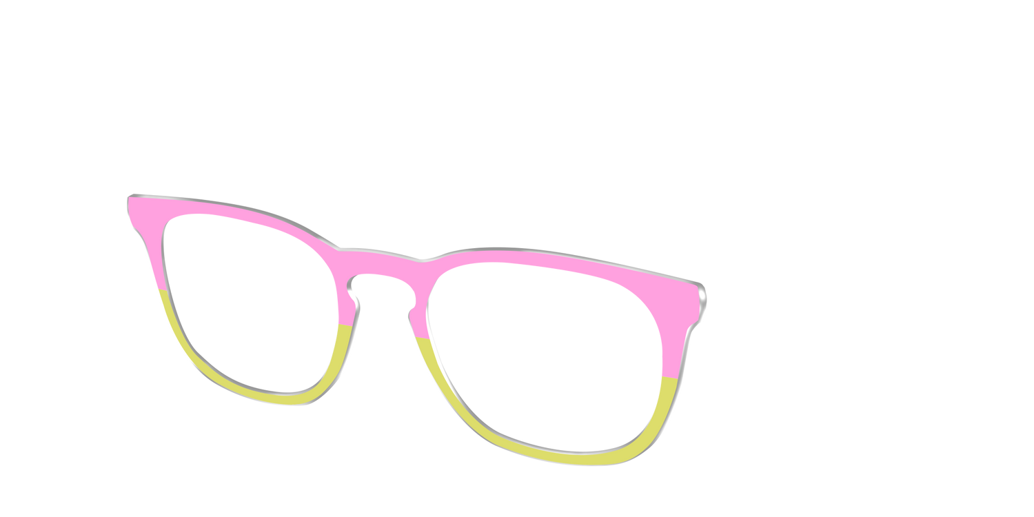 The Sweet Pea & Chartreuse Split - Angle Top Image - Pair Eyewear