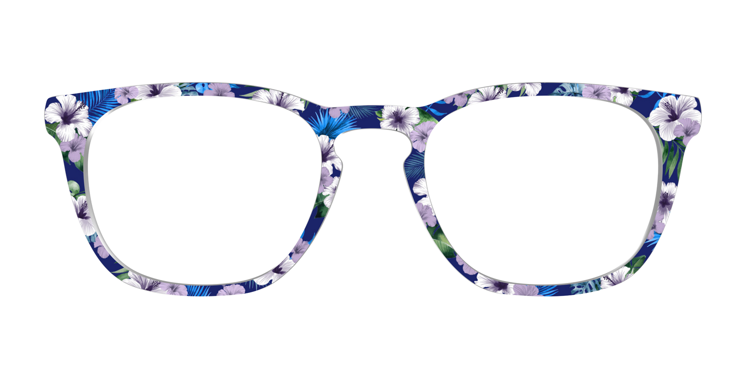 The Tropical Blue Blossoms - Front Top Image - Pair Eyewear