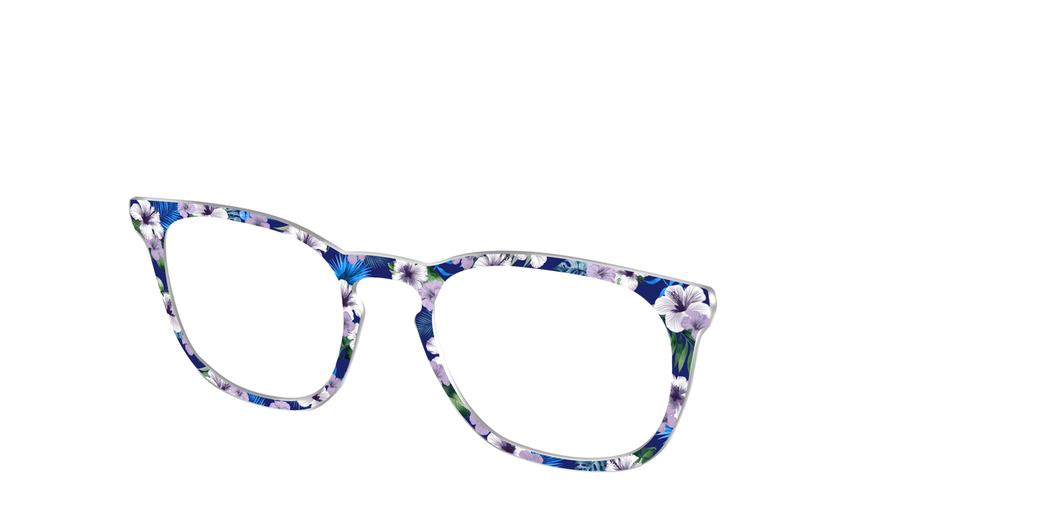 The Tropical Blue Blossoms - Angle Top Image - Pair Eyewear
