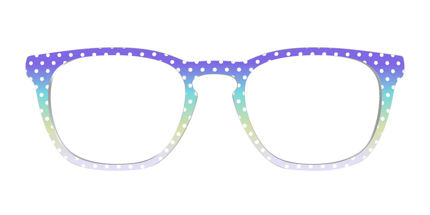 The Violet to Thistle Gradient Polka Dot - Front Top Image - Pair Eyewear