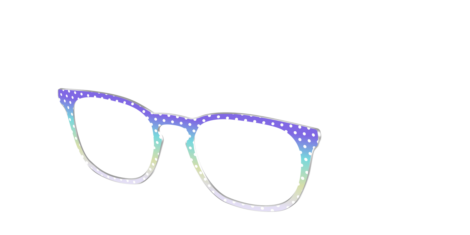 The Violet to Thistle Gradient Polka Dot - Angle Top Image - Pair Eyewear