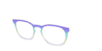 The Violet to Thistle Gradient Polka Dot - Angle Top Thumbnail - Pair Eyewear