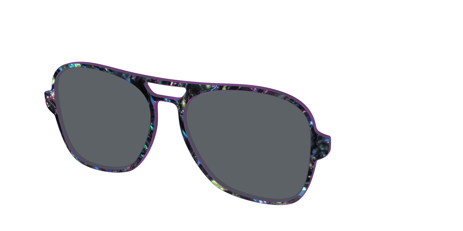 The Polarized Abalone Sun Top - Angle Top Image - Pair Eyewear