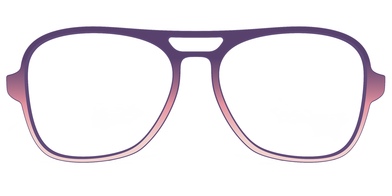 The Acai to Blush Gradient - Front Top Image - Pair Eyewear
