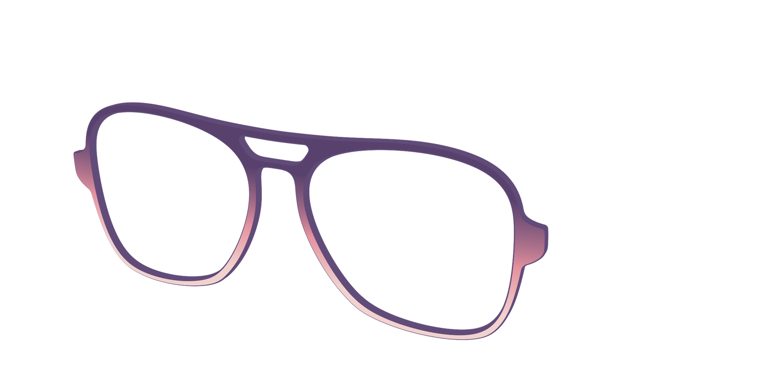 The Acai to Blush Gradient - Angle Top Image - Pair Eyewear