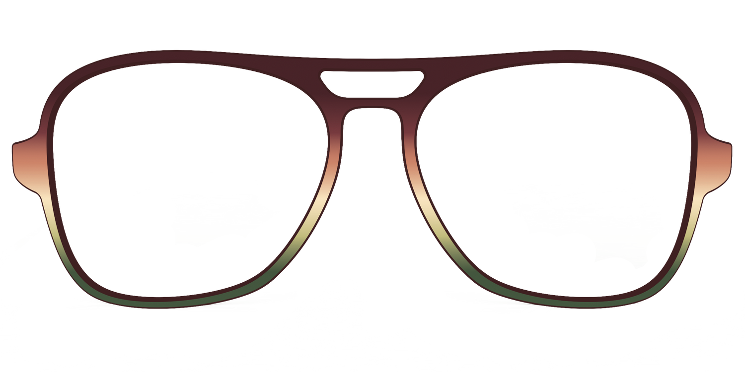 The Acorn to Moss Gradient - Front Top Image - Pair Eyewear