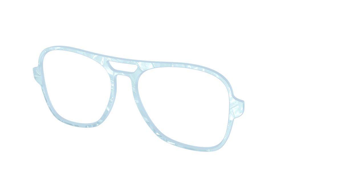 The Aquamarine Pearl Marble - Angle Top Image - Pair Eyewear