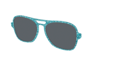 The Polarized Aquamarine Sparkle Sun Top - Angle Top Thumbnail - Pair Eyewear