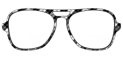 The B&W Plaid - Front Top Thumbnail - Pair Eyewear