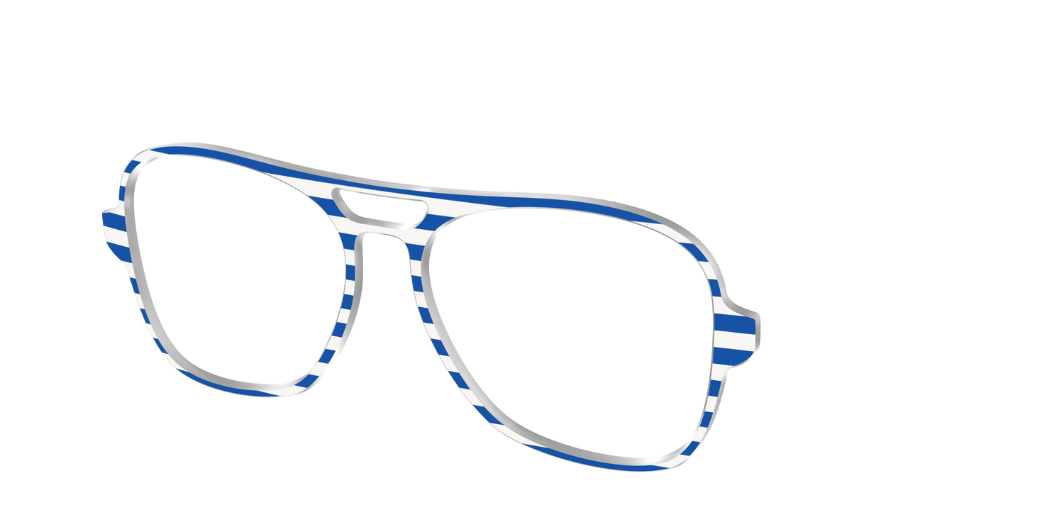 The Beach Umbrella Stripes - Angle Top Image - Pair Eyewear