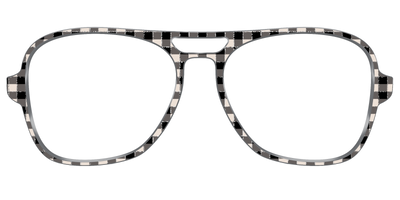 The Black Buffalo Check with Glitter - Front Top Thumbnail - Pair Eyewear