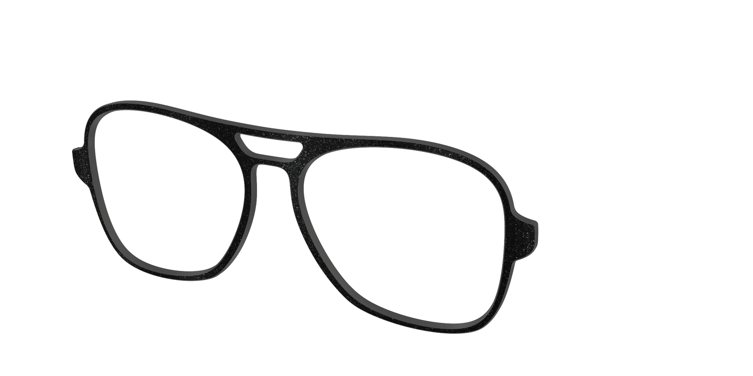 The Black Shimmer - Angle Top Image - Pair Eyewear