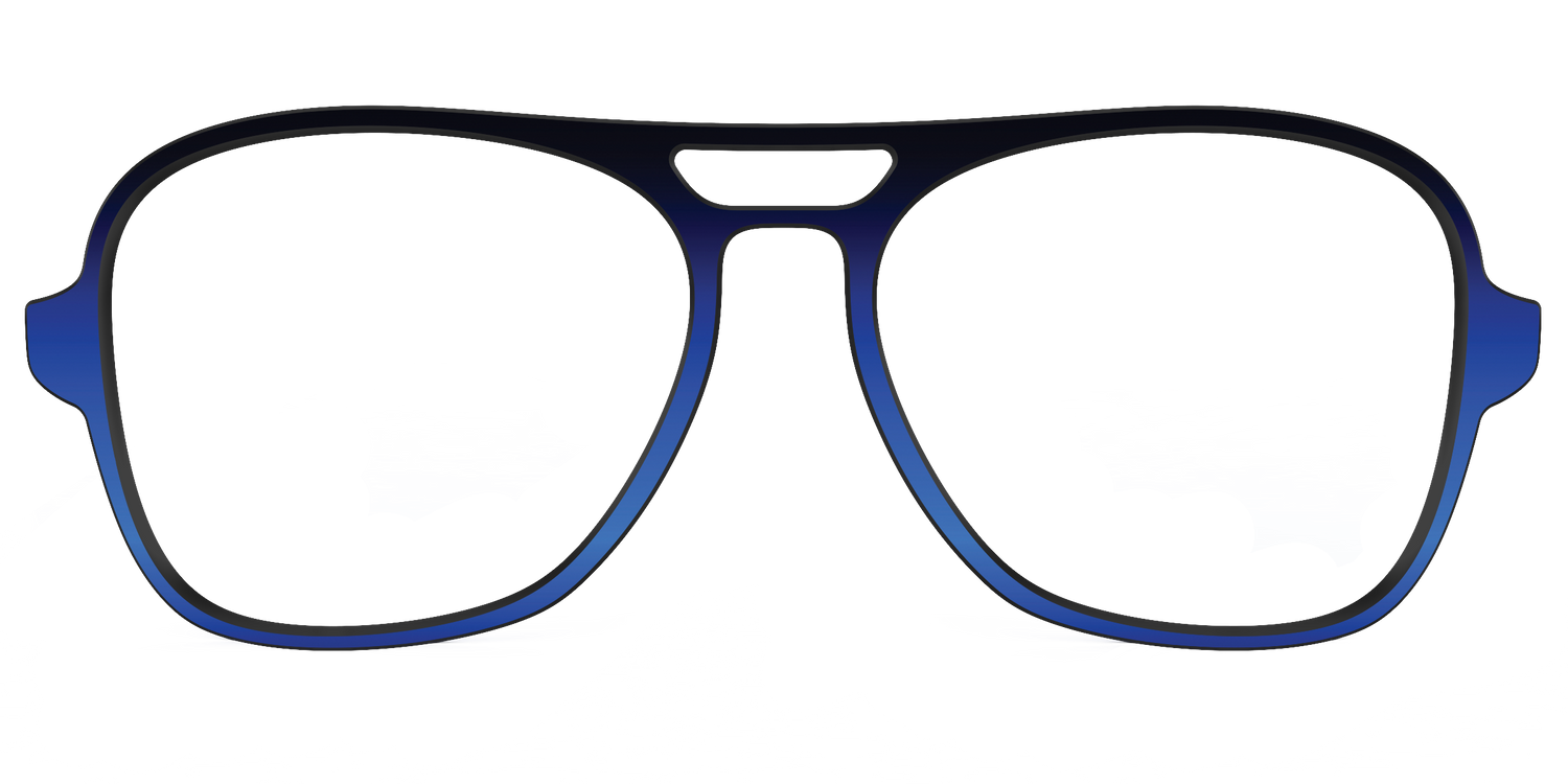 The Black to Blueberry Gradient - Front Top Image - Pair Eyewear
