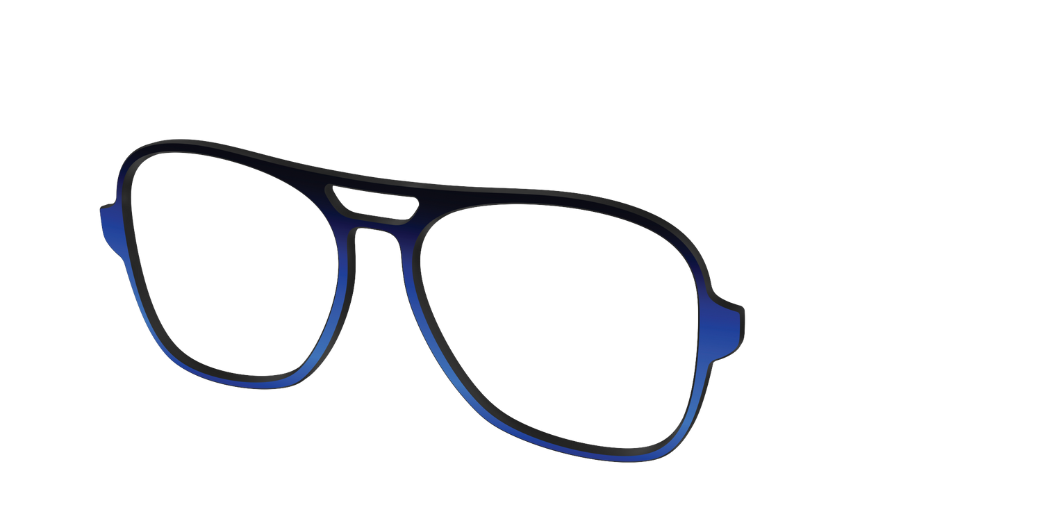 The Black to Blueberry Gradient - Angle Top Image - Pair Eyewear