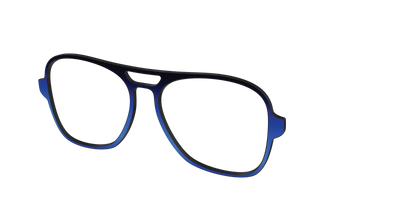 The Black to Blueberry Gradient - Angle Top Thumbnail - Pair Eyewear