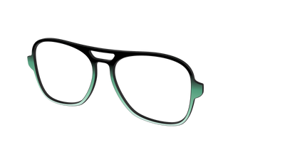 The Black to Spearmint Gradient - Angle Top Thumbnail - Pair Eyewear