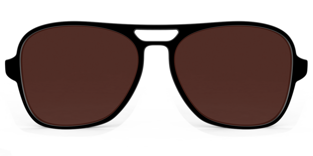 The Black with Brown Golf lens - Front Top Image - Pair Eyewear