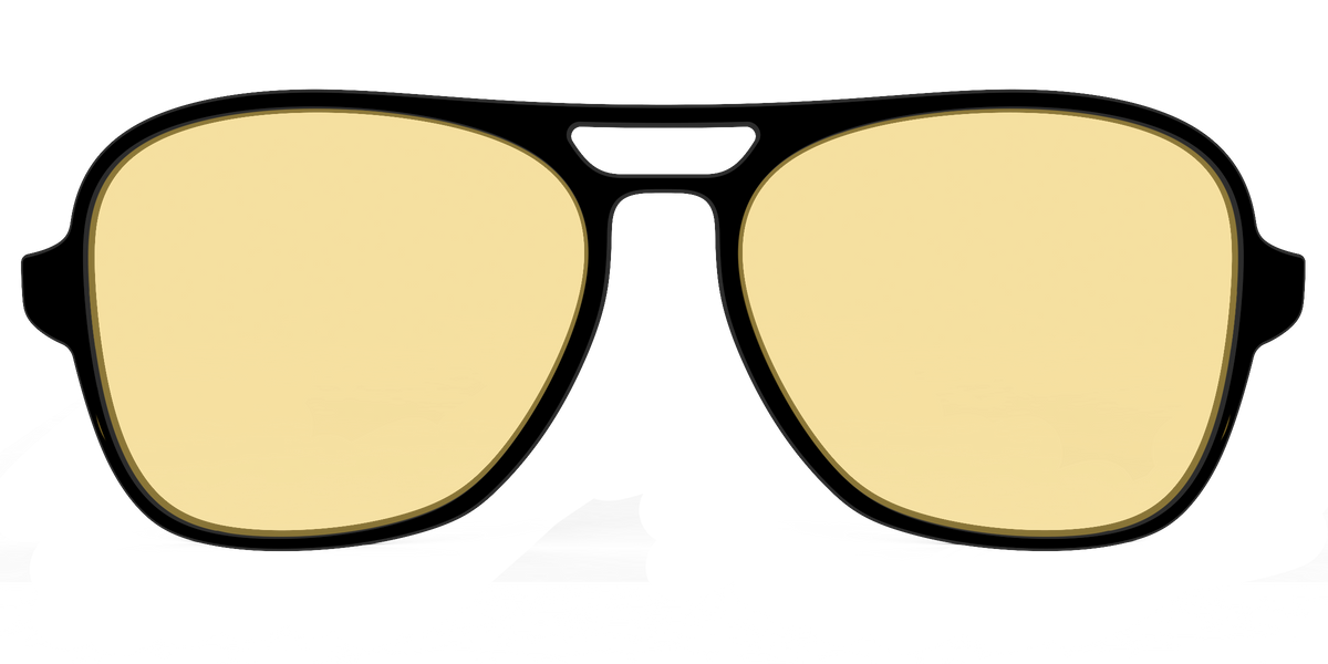 The Black With Citrine Yellow lens - Front Top Image - Pair Eyewear