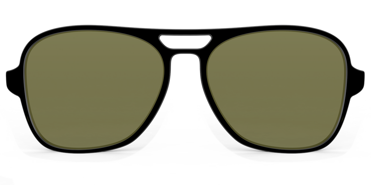 The Black with Green Racquet Sport lens - Front Top Image - Pair Eyewear