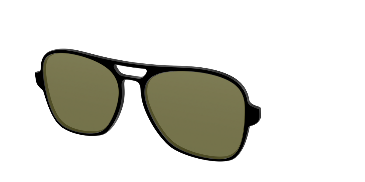 The Black with Green Racquet Sport lens - Angle Top Image - Pair Eyewear