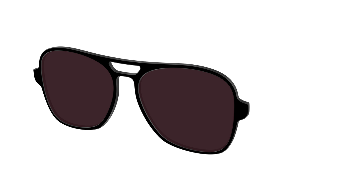 The Black with Water lens - Angle Top Image - Pair Eyewear