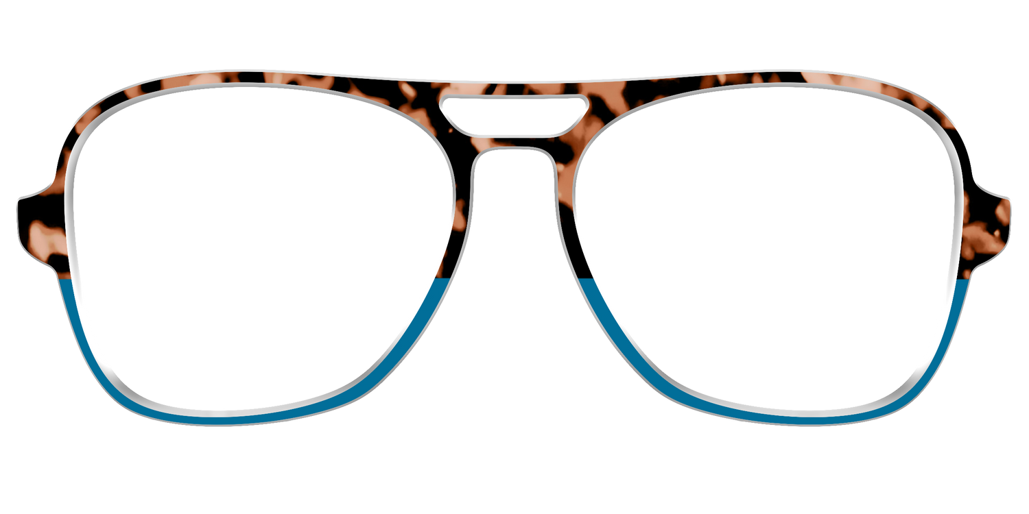 The Bondi Blue Tortoise Split - Front Top Image - Pair Eyewear