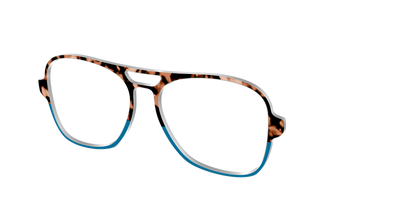The Bondi Blue Tortoise Split - Angle Top Thumbnail - Pair Eyewear