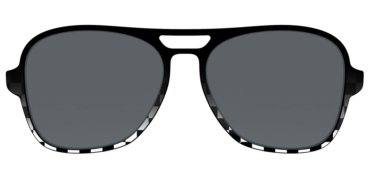 The Polarized Checkerboard Fade Sun Top - Front Top Image - Pair Eyewear