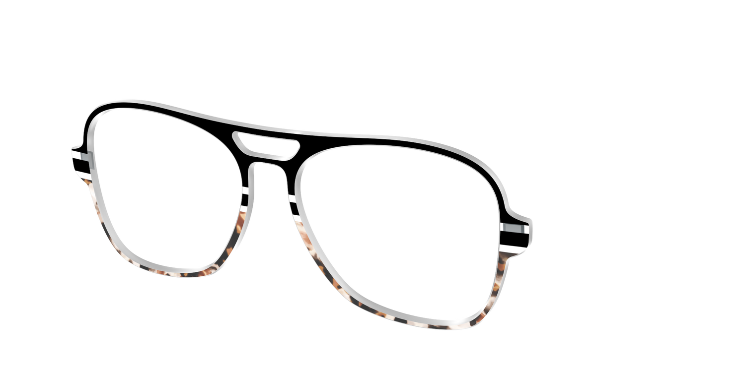 The Chic Tortoise Crystal Split - Angle Top Image - Pair Eyewear