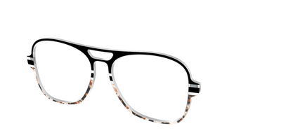 The Chic Tortoise Crystal Split - Angle Top Thumbnail - Pair Eyewear