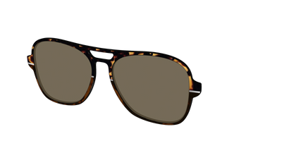 The Polarized Chic Tortoise Split Sun Top - Angle Top Thumbnail - Pair Eyewear