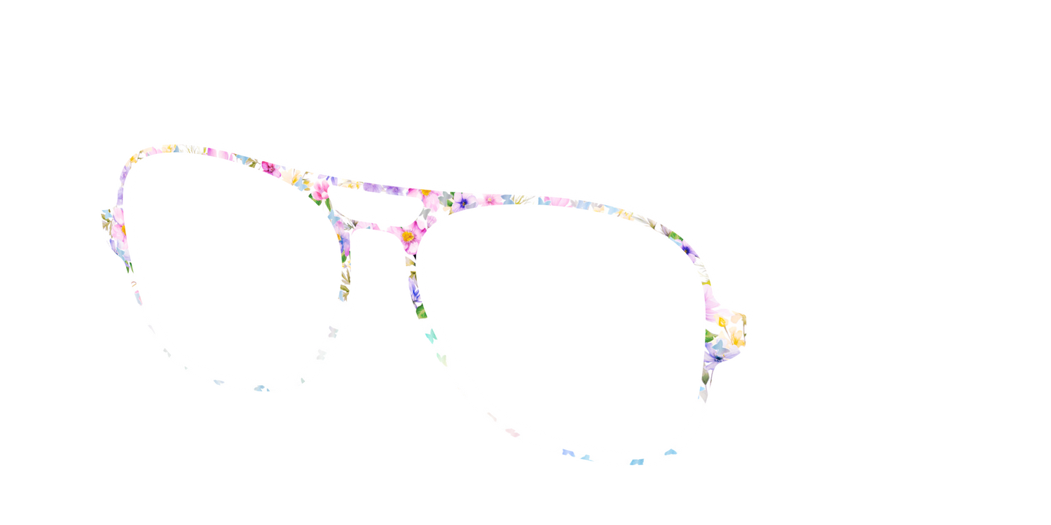The Delicate Flower Crown with Butterfly Glitter - Angle Top Image - Pair Eyewear