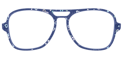The Denim Heart Glitter Crystal - Front Top Thumbnail - Pair Eyewear