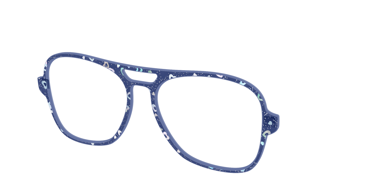 The Denim Heart Glitter Crystal - Angle Top Image - Pair Eyewear