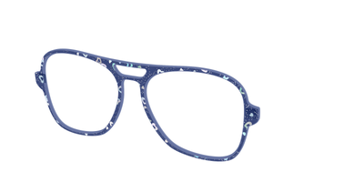 The Denim Heart Glitter Crystal - Angle Top Thumbnail - Pair Eyewear