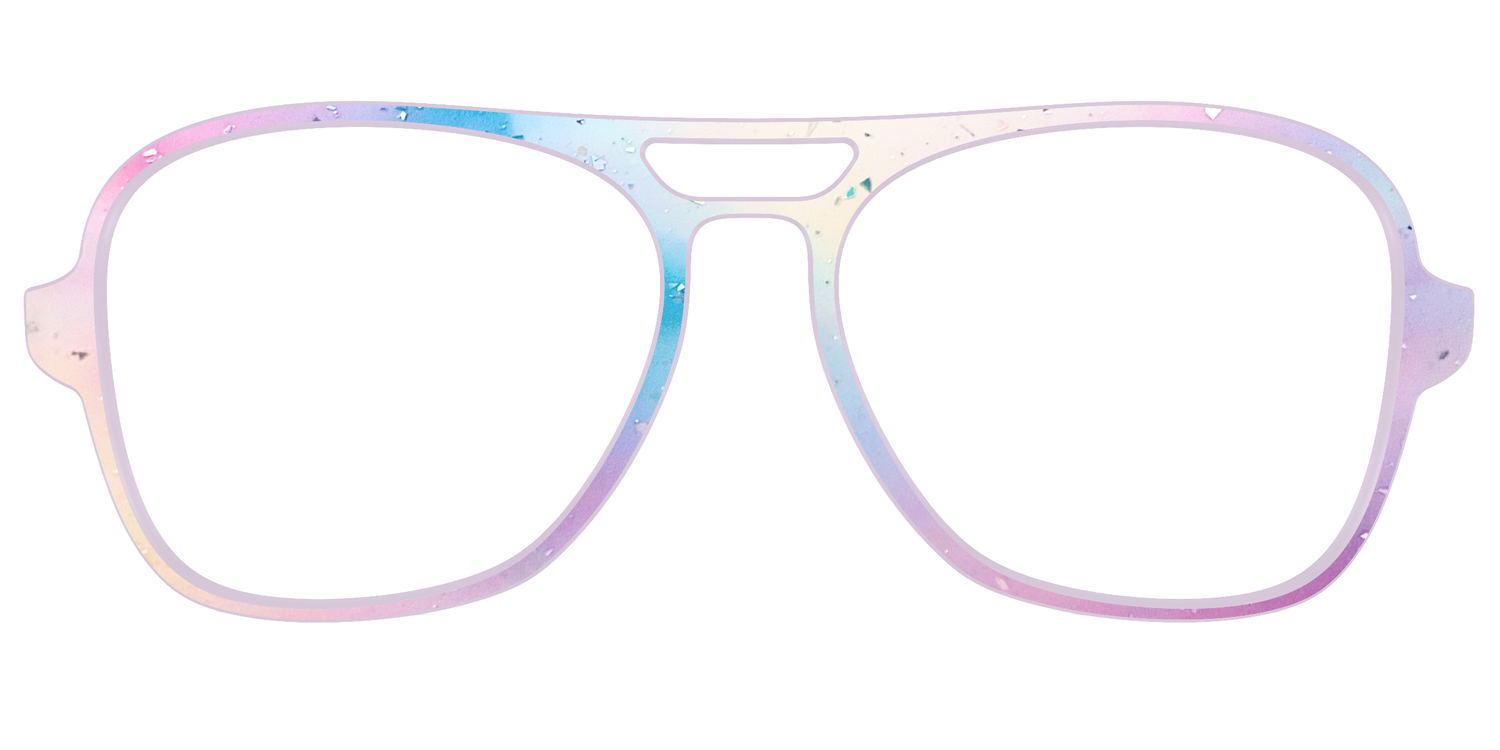 The Dreamy Pastel with Holographic Glitter - Front Top Image - Pair Eyewear
