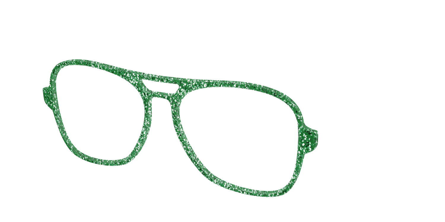 The Emerald Sparkle - Angle Top Image - Pair Eyewear