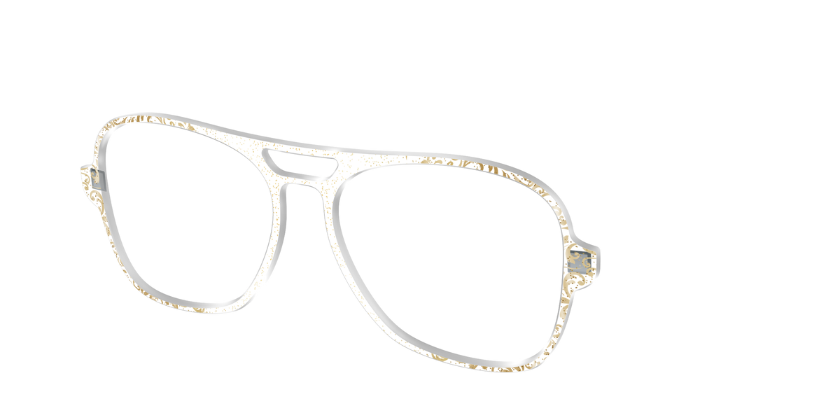 The Golden Flair Glitter Crystal with Gold Foil - Angle Top Image - Pair Eyewear