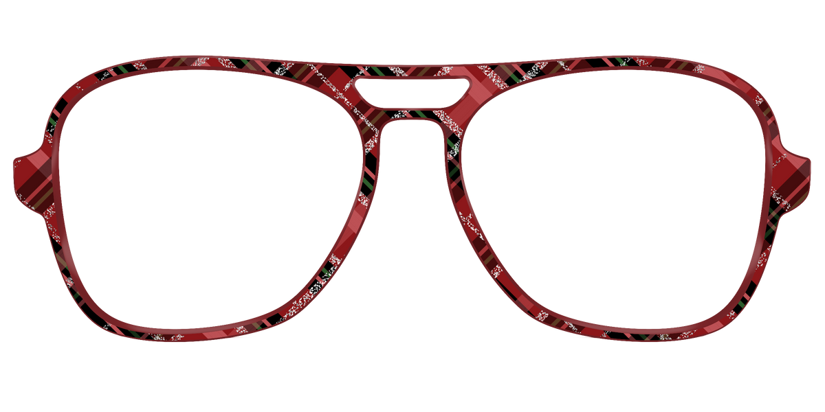The Holly Plaid with Glitter - Front Top Image - Pair Eyewear