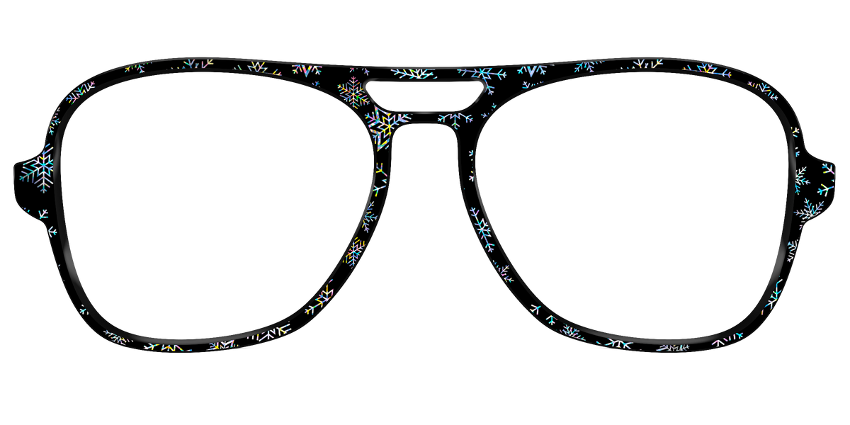 The Holographic Snowflakes - Front Top Image - Pair Eyewear