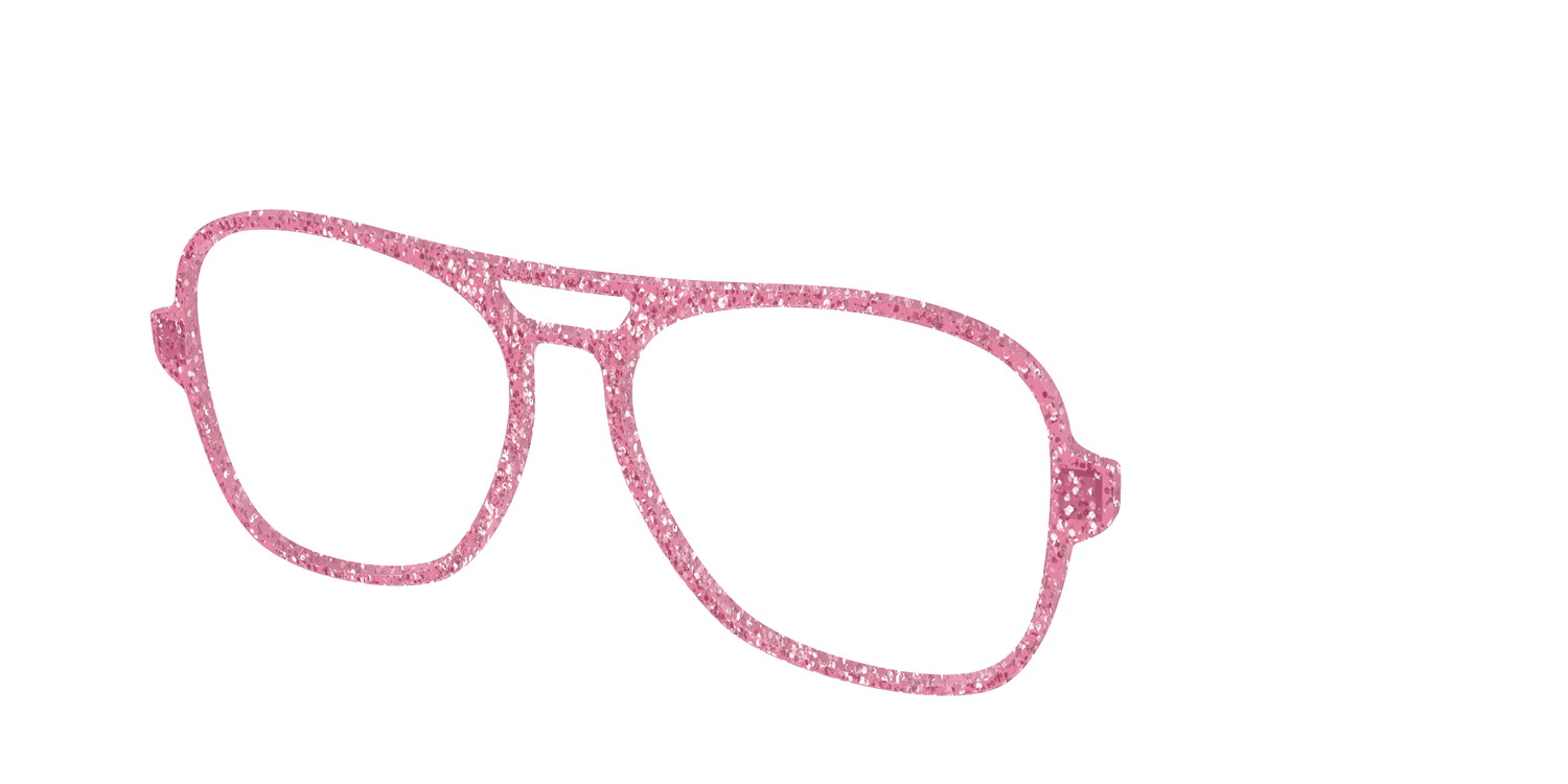 The Hot Pink Sparkle - Angle Top Image - Pair Eyewear